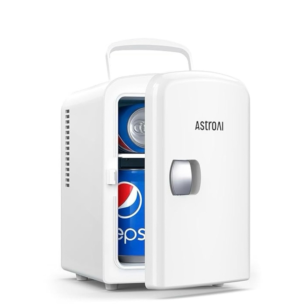 AstroAI Mini Fridge 4 Liter/6 Can (White)